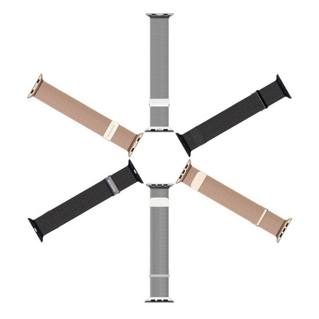 Strap for APPLE WATCH 42 / 44 / 45 MM Dux Ducis Strap Milanese gold