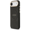 Guess Peony Hot Stamp MagSafe Case für iPhone Air - Schwarz