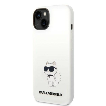 Karl Lagerfeld nakładka do iPhone 14 Plus 6,7" KLHMP14MSNCHBCH biała hard case Magsafe Silicone NFT Choupette