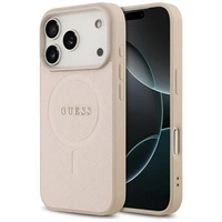 Guess Saffiano Classic Logo MagSafe Case für iPhone 17 Pro - Pink
