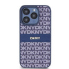 DKNY DKHCP15LPRTHSLB iPhone 15 Pro 6.1" niebieski/blue hardcase Leather Mono Stripe & Metal Logo