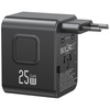 Ładowarka sieciowa USAMS Travel Adapter  CC309 2xUSB-C 25W 4w1 US/AU/EU/UK czarny
