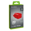 SBS TETRGAN1C20R 20W GaN Wall Charger with Power Delivery - Red