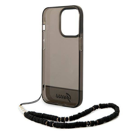 Guess GUHCP14LHGCOHK iPhone 14 Pro 6.1 &quot;black / black hardcase Translucent Pearl Strap