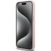 Etui Guess Silicone Script Metal Logo & Frame na iPhone 15 Pro Max - różowe