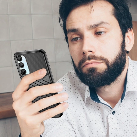 Thunder Case für Samsung Galaxy A56/A36 Silikon Panzerhülle - Schwarz