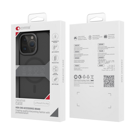 Comma nakładka Joy Elegant Mag do iPhone 15 Pro Max ciemno fioletowa
