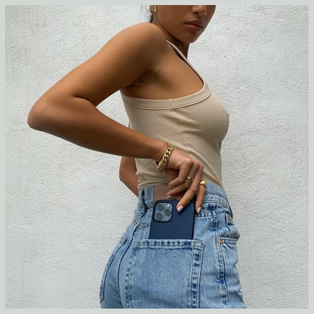 Etui Nudient Thin do iPhone 14 Pro Max    niebieski/midwinter blue