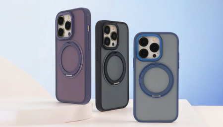 Nakładka Secure Spinning Mag do iPhone 15 6,1" fioletowy