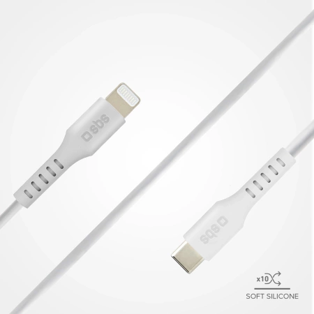 SBS TECABLELIGTC1W USB-C - Lightning Cable MFi Certified, 1m - White