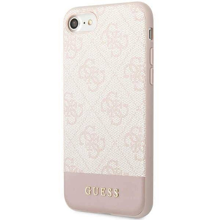 Guess GUHCI8G4GLPI iPhone 7/8/SE 2020/ 2022 pink/pink hard case 4G Stripe Collection