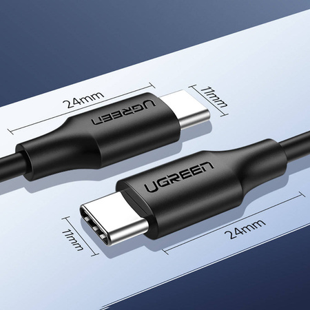 Ugreen kabel USB Typ C do ładowania i transferu danych 3A 1,5m czarny (US286)