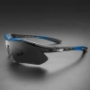 Rockbros 10007 polarizing cycling glasses - black and blue