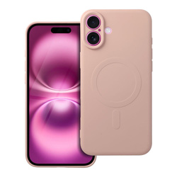 Futerał SILICONE MAG COVER kompatybilny z MagSafe do IPHONE 16 Plus różowy