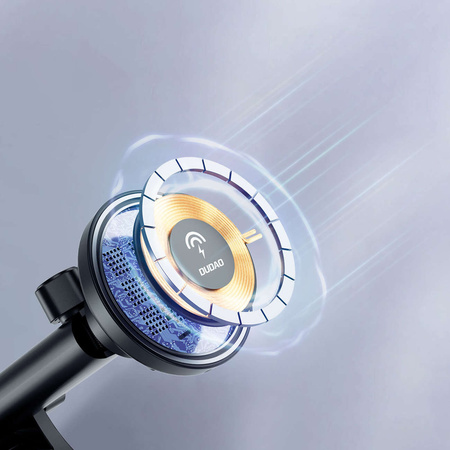 Uchwyt magnetyczny z ładowarką indukcyjną MagSafe na kokpit 15W Dudao F12MAX+ - czarna