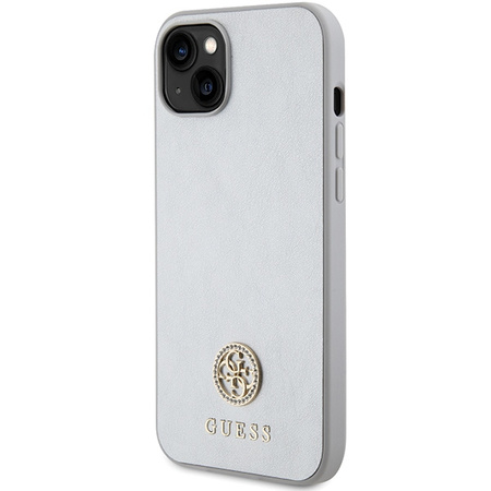 Guess GUHCP15MPS4DGPS iPhone 15 Plus 6,7" Silber/Silber Hardcase Strass Metall Logo