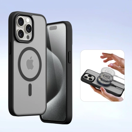 Dux Ducis Lawa Leather Case for iPhone 15 Pro - Black