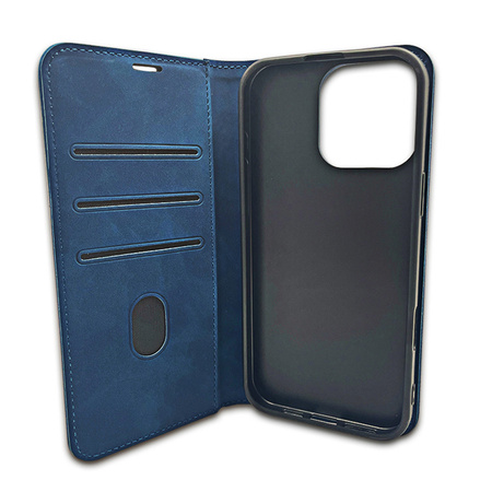 Etui Smart Suede do Xiaomi Redmi 13C 4G / 13C 5G / Poco C65 granatowe
