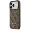 Etui Guess Leather 4G Triangle Strass MagSafe na iPhone 17 Pro - brązowe