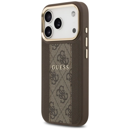 Guess 4G Stripe MagSafe case for iPhone 17 Pro - brown