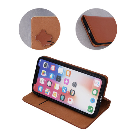 Etui skórzane Smart Pro do iPhone 16 Plus 6,7&quot; brązowe