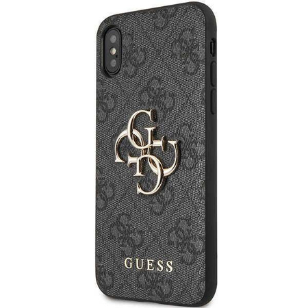 Oryginalne Etui IPHONE X / XS Guess Hardcase 4G Big Metal Logo (GUHCPX4GMGGR) szare