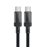 Acefast C12 USB-C / USB-C PD-Kabel 60 W 480 MB/mit Nylongeflecht – Schwarz