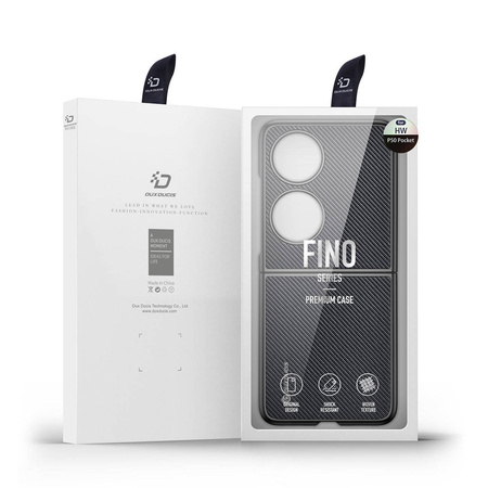 Dux Ducis Fino Hülle Hülle Nylonmaterial Huawei P50 schwarz