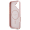 Case IPHONE 16 Guess Grained Printed Flower Pattern MagSafe pink