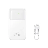 Baseus Comet Series powerbank with display 10000mAh 22.5W - white + USB-A - USB-C 0.3m cable - white