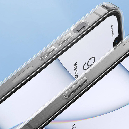 Baseus frosted glass case cover for iphone 13 pro hard cover with gel frame transparent (arws000702)