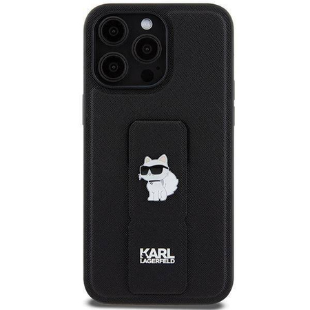 Karl Lagerfeld nakładka do iPhone 13 Pro Max 6,7&quot; KLHCP13XGSACHPK HC GRIPSTAND SAFFIANO CHOUPETTE PINS czarna