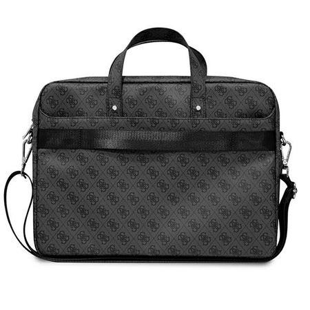 Original Case LAPTOP 16" Guess Saffiano 4G Hot Stamp Triangle Logo black