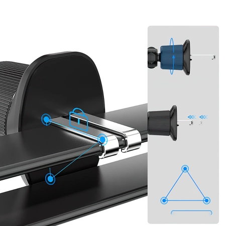 Wozinsky WCT5-6S4Y Car Holder with Qi/MagSafe 15W Inductive Charger for Air Vent - Black