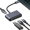 USAMS Adapter HUB 4w1 2xUSB 2.0/USB 3.0/ USB-C szary/dark grey SJ627HUB01 (US-SJ627)