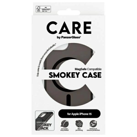 Etui Care PanzerGlass Flagship Case MagSafe na iPhone 15 - czarne