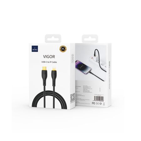 WIWU kabel YQ01 USB-C - Lightning 30W 1,2m czarny