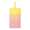 Baseus Popsicle 5200mAh 20W Powerbank with Built-in Lightning Cable (+ White Baseus Simple USB-C - USB-C 60W/20V/3A/30cm Cable) - Yellow-Pink