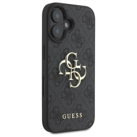 Oryginalne Etui IPHONE 16 PLUS Guess Hardcase 4G Big Logo (GUHCP16M4GMGGR) czarne