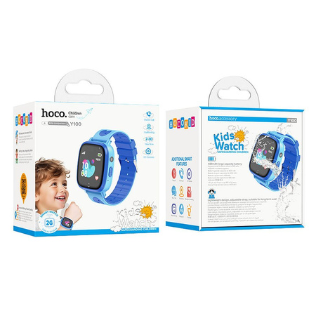 HOCO smartwatch dla dzieci z funkcją rozmowy Y100 niebieski