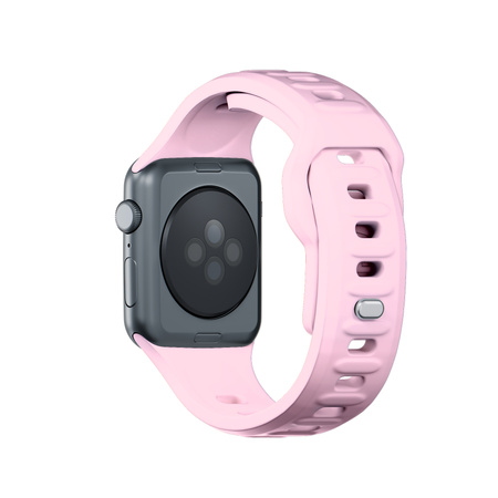 3MK Silicone Watch Strap Powder Pink dla Apple Watch 42/44/45/49 mm