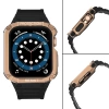 Schutzarmband für Apple Watch 38/40/41 mm Panzergehäusearmband - Schwarz, Roségold
