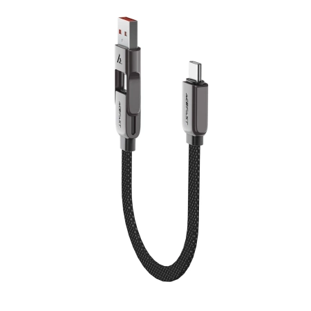 Kabel Acefast C13-05 USB-C - USB-A / USB-C 480Mb/s 3A 0.2m - czarny