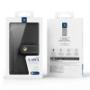 Dux Ducis Lawa Lederhülle für Samsung Galaxy S25+ mit abnehmbarer magnetischer Brieftasche – Schwarz