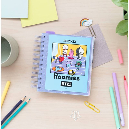 Line Friends BT21 - Kalendarz / Planner szkolny 2021/2022 (niebieski)