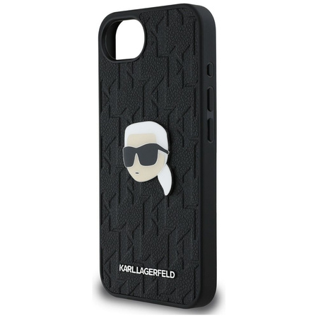 KARL LAGERFELD futerał do IPHONE 16e (SE 4 2025) KLHCPSE4PGKLKIPK (PU Monogram K. Head Pin) czarny