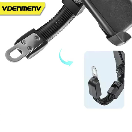 DENMEN UCHWYT SAMOCHODOWY ZAGŁÓWEK CZARNY DH19