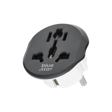 BLUE STAR Adapter podróżny GO TO Europe (Type E) 16A biały