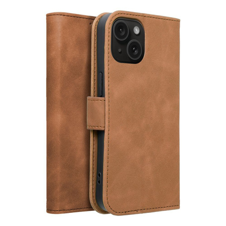 Kabura TENDER Book do IPHONE 15 brązowy