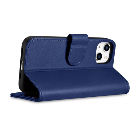iCarer Wallet Case 2in1 iPhone 14 Plus Flip Leather Cover Anti-RFID blue (WMI14220727-BU)
